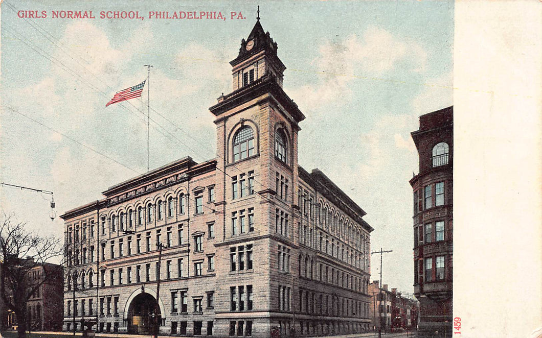Girls Normal School, Philadelphia, Pennsylvania, very early postcard, unused