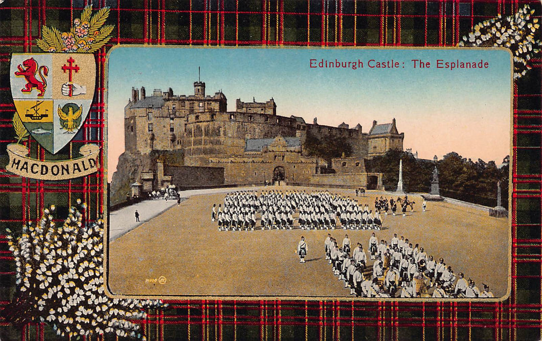 The Esplanade, Edinburgh Castle, Edinburgh, Scotland, Great Britain, Early Postcard, Unused