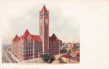Load image into Gallery viewer, Court House and City Hall, Minneapolis, Minnesota, very early postcard, unused
