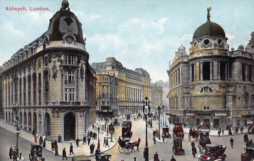 Street Scene, Aldwych, London, England, Early Postcard, Unused