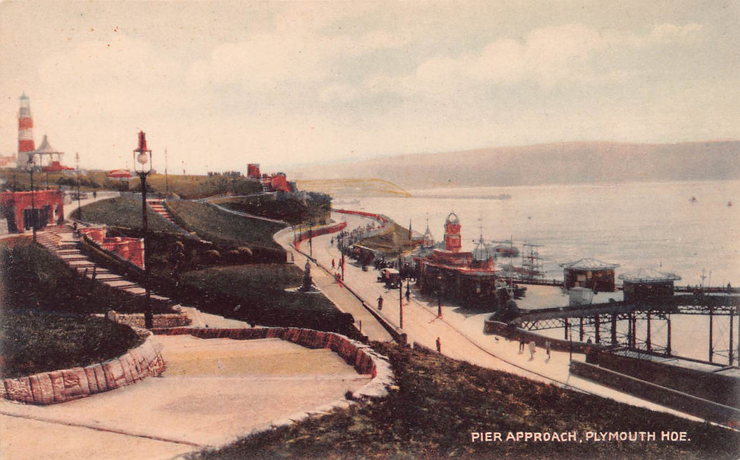 Pier Approach, Plymouth, Hoe, England, Great Britain, Early Postcard, Unused