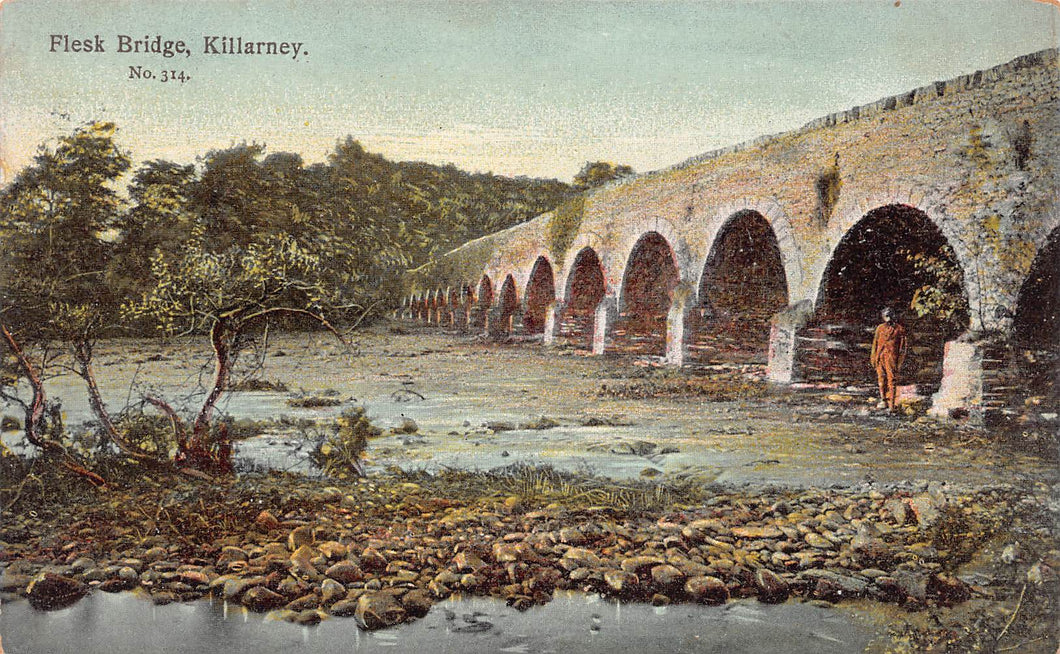 Flesk Bridge, Killarney, Ireland, Early Postcard, Unused
