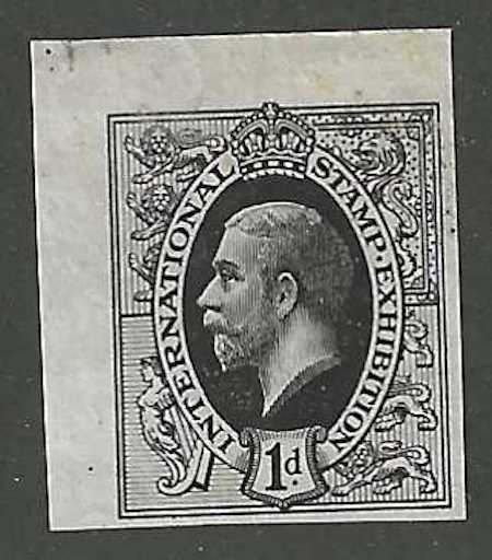 Great Britain, 1912, International Stamp Exhibition, Black Poster Stamp / Cinderella Label