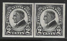 Load image into Gallery viewer, United States, 1923, Scott #611 Line Pair, Imperf.,2c Black, Harding, Mint, N.H., V.F.-X.F.
