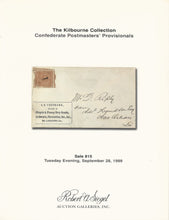 Load image into Gallery viewer, The Kilbourne Collection of Confederate Postmasters Provisionals, Robert A. Siegel Auction Galleries, Sale 815, Sept. 28, 1999
